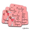 STRAWBERRY DAIQUIRI Coaster Cocktail Personalised Coaster, Personalised, Fathers Day gift, Secret Santa, Birthday Gift, Home Bar. Cocktails - Single Coaster