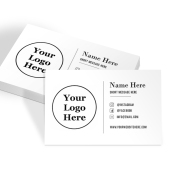 Custom Business Cards, designed and printed with your business logo, social media and information on. Quality Business Cards with Logo