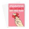 Happy Valentine's Day Card - Funny Gift Wrapped Fingers Rude Joke - A5 Greeting Card - A5 Portrait - 1 Card