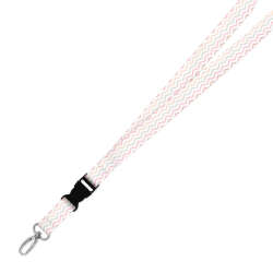 Double Breakaway Lanyard - Natural Zig Zags