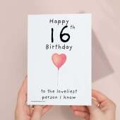 16th Birthday Card for Her Birthday Card Daughter 16th Birthday Card For Sister Birthday Card 16 th Birthday Card For Friend