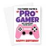 Happy Birthday Card For Gamer Girl - Pro Gamer Pun - A5 Portrait - 1 Card