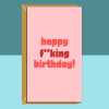 Funny personalised birthday card for friend, sister, brother, bestie, cousin, colleague or anyone with a direct sense of humour! - Blank inside - Regular