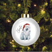 Personalised Ceramic Dog/Puppy Breed Christmas Tree Bauble Ornament