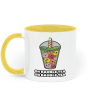 Bubble Tea Christmas Mug - White / Red - Ceramic