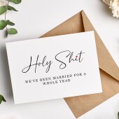 Holy Shit We've Been Married a Year Groom Wedding Anniversary Card, Anniversary Card For Groom, Love Card, To My Husband, To My Wife, Cards