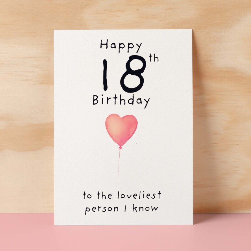 18th Birthday Card for Her Birthday Card Daughter 18th Birthday Card For Sister Birthday Card 18 th Birthday Card For Friend - Small (4x6) / Blank Message