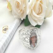 PHOTO INCLUDED Personalised Bridal Photo Charm,Wedding Photo Charm,Memorial Char