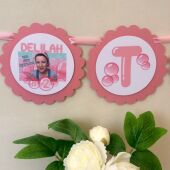 Unofficial Personalised Ms Rachel Bunting, Ms Rachel Bubblegum Party Decor