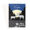 Reindeer Couples Xmas Card - A5 Portrait - 1 Card