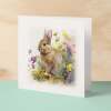 Notelet Card of a Rabbit For Anyone Any Occasion Card For Her or For Him Card For Birthday or Easter Card Thank You Card - Square (6x6) / Blank Message