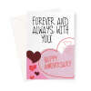 Forever And Always With You Anniversary Card - A5 Portrait - 1 Card