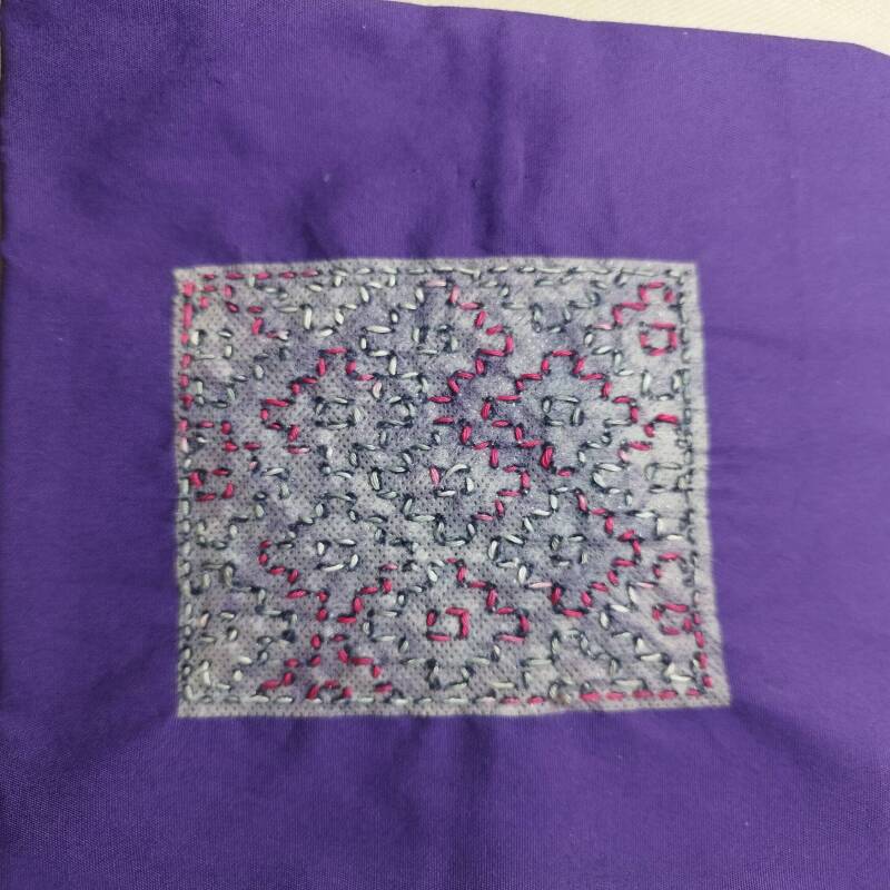 Square Washable Sashiko Transfers | Removable Mending Transfers