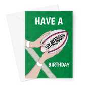 Rugby Birthday Card For Man