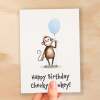 Birthday Card For Children Cute Monkey Birthday Card For Child Card For Boy Birthday Card For Girl Cheeky Monkey Fun Birthday Card For Kids - Small (4x6) / Blank Message