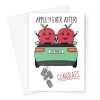 Happily Every After Wedding Day - Apple Pun - A5 Portrait - 1 Card