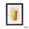 PINT OF BEER Splatter Art Print, High Gloss Print, Splash Art, Home Decor, Bar Custom Drink Art Lager, Beer - A6