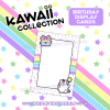 Kawaii Birthday Display Cards *New Designs* - Happy Birthday Text - A6 - Portrait