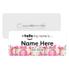 #hello my name is... Name Badge - Pink Pumpkin Border