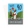 Funny 40th Birthday Card - Jesus Christ On A Bike - A5 Portrait - 1 Card