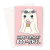 Cute Birthday Card For A Woman - Ghost Pun - A5 Portrait - 1 Card