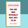 Funny 40th Birthday Card - Personalised inside if required - For Him or For Her - Perfect greetings card for someone turning 40 years old - Blank inside - Small