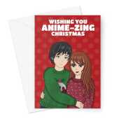 Anime Couple Christmas Card