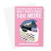 Laundry Basket 500 Piles Mother's Day Card - A5 Portrait - 1 Card