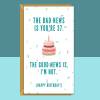 Funny 37th Birthday Card - Cheeky Card For Someone Turning 37 Years Old - For Him or For Her - Can be personalised inside. - Blank inside