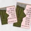 Hope you enjoy camping, I've already pitched my tent funny Valentine's Day card for wife, girlfriend, partner (Size A6/A5/A4/Square 6x6") - A6: Single card