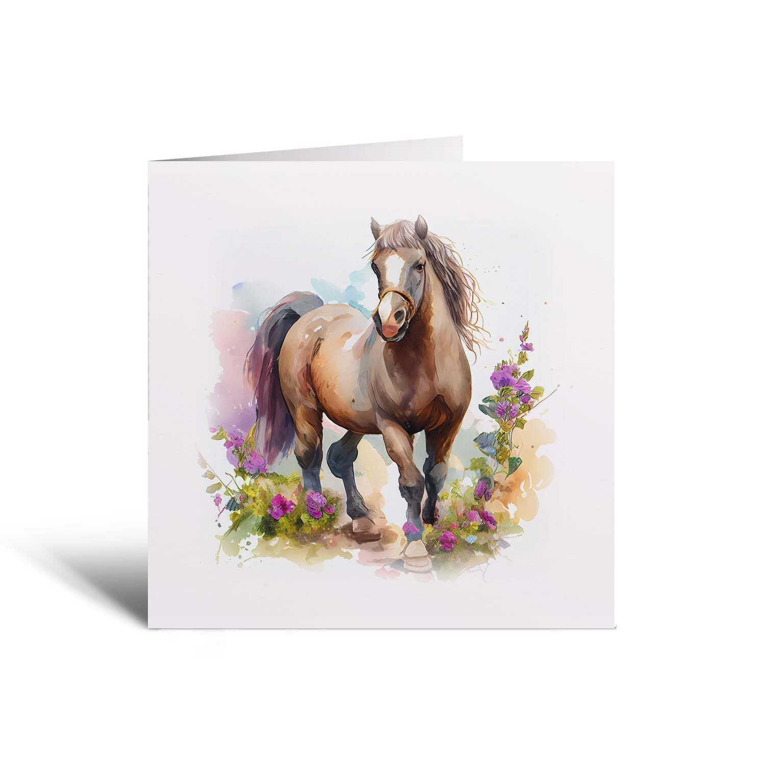 Notelet Card of a Horse For Anyone Any Occasion Card For Her or For Him Card For Birthday or Easter Card Thank You Card - Square (6x6) / Blank Message