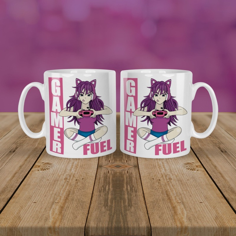 Gamer Fuel Mug, Gamer Girl Gift - 11oz - White