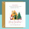 New Home Christmas Card - Ideal personalised Xmas card for someone spending their 1st Christmas in their new house... - Blank inside - Large