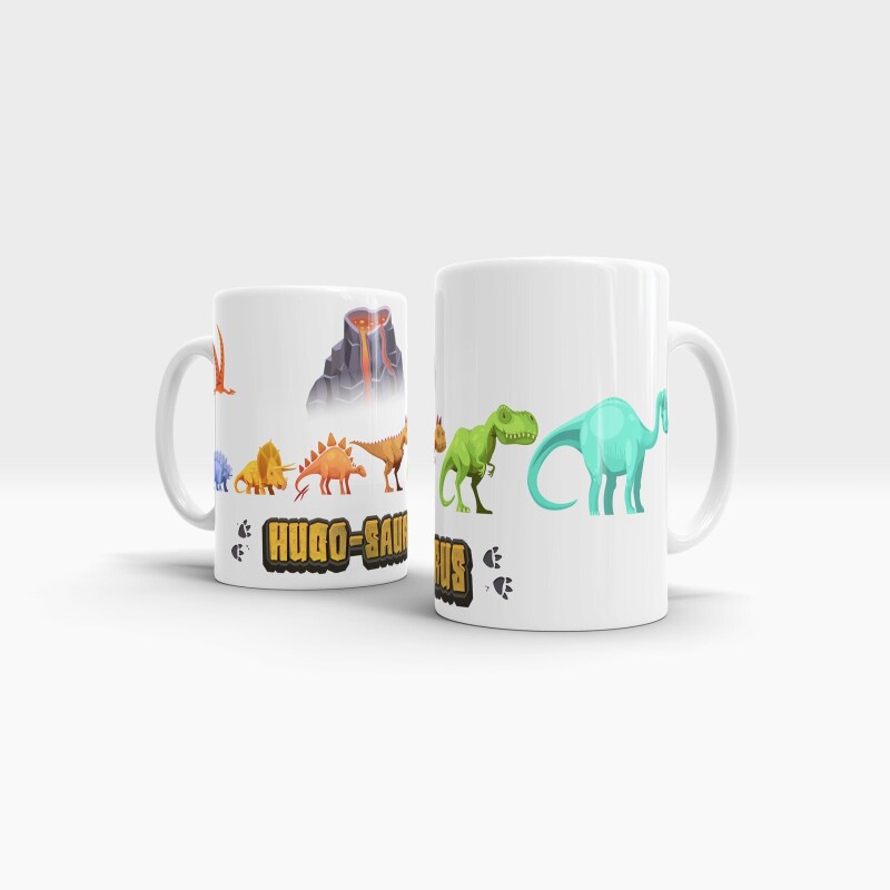 Personalized Dinosaur Mug for Toddlers and Young Paleontologists - Fun Dino Lover Gift - Childs (6oz)