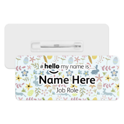 #hello my name is... Name Badge - Cute Easter Pattern