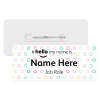 #hello my name is... Name Badge - Scribble Circles Background