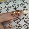 Diamond Stickers Holographic or Gold - Gold