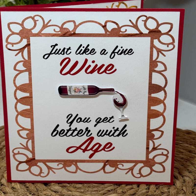 Handmade Fine Wine Pop Up Card