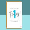 1st Birthday Card - Funny - Personalised - For nephew, cousin, friend's little boy, godson, grandson, or any other baby turning 1 years old. - Blank inside - Small