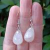 Quartz Teardrop Bead Earrings - Cleansing