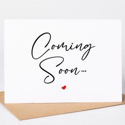 Coming Soon Pregnancy Reveal Card, Preganancy Cards - A6 - 4.1" x 5.8"