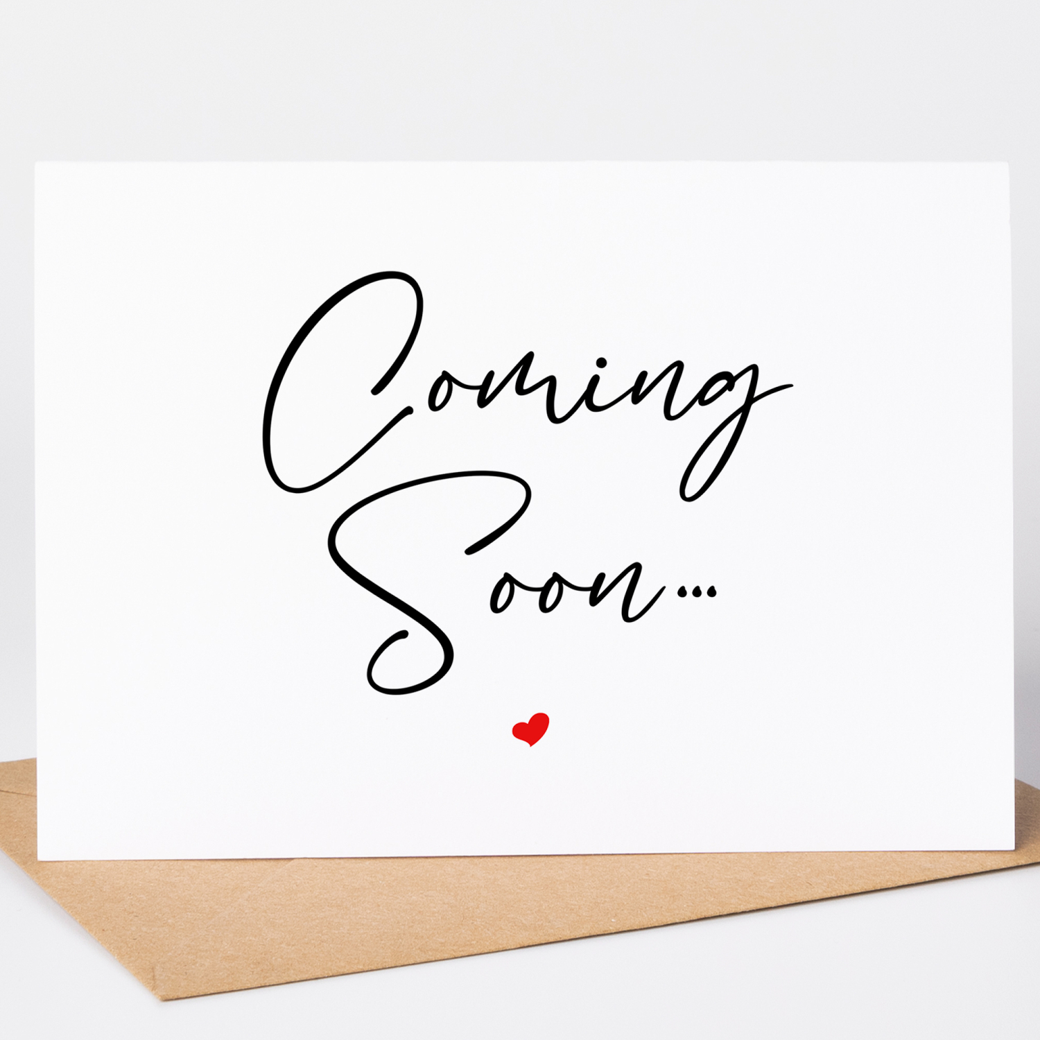 Coming Soon Pregnancy Reveal Card, Preganancy Cards - A6 - 4.1" x 5.8"