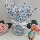 6 Personalised Peter Rabbit Straws,Peter Rabbit 1st Birthday,Peter Rabbit Party