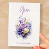 Birthday Card For Gran Card For Her Birthday Card for Gran Luxury Card For Gran Birthday Card for Loved One Gran Card Birthday Flower Card - Small (4x6) / Blank Message