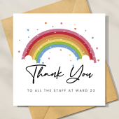 Thank you card for a Doctor Rainbow hospital ward Card