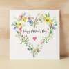 Mother's Day Card For Mum Happy Mother's Day Mothers Day card Mothering Flower Wreath Mother's Day Card For Mom Mommy Mum Mummy - Square (6x6) / Blank Message