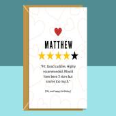 Personalised Boyfriend or Husband Birthday Card - Customise the front and inside - For Him - Funny Card - Cheeky