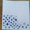 4 Point Star Stickers, Holographic, Silver or Gold - Gold