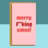 Funny personalised Christmas Card for your friend, bestie, mum, sister, cousin, or anyone else with a very direct sense of humour this xmas. - Blank inside - Regular