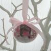 8 cm Beautiful Photo Bauble,Pet Bauble, Pet Christmas Ornament,Pet remembrance - Baby pink